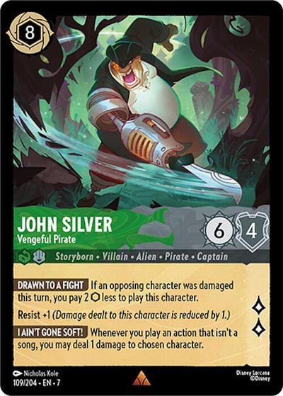 Image for John Silver - Vengeful Pirate (Archazia's Island) (109/204) - Disney Lorcana