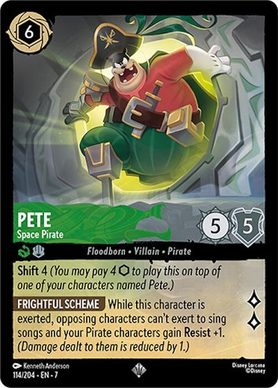 Image for Pete - Space Pirate (Archazia's Island) (114/204) - Disney Lorcana