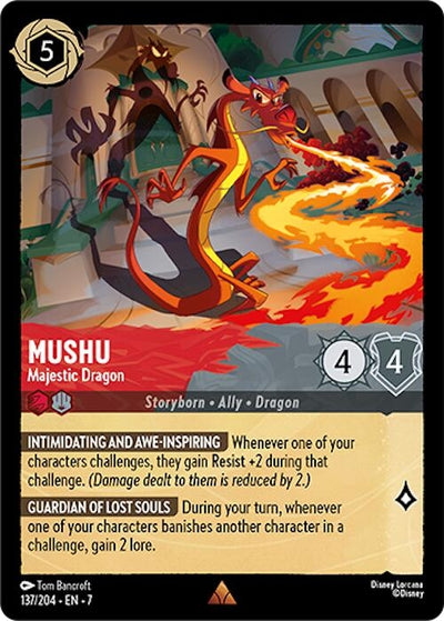 Image for Mushu - Majestic Dragon (Archazia's Island) (137/204) - Disney Lorcana