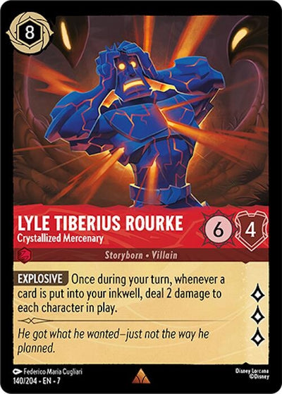Image for Lyle Tiberius Rourke - Crystallized Mercenary (Archazia's Island) (140/204) - Disney Lorcana
