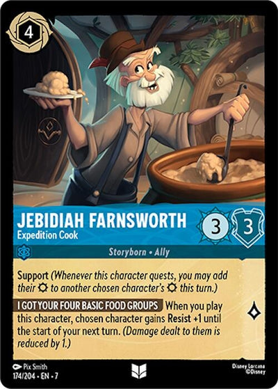 Image for Jebidiah Farnsworth - Expedition Cook (Archazia's Island) (174/204) - Disney Lorcana