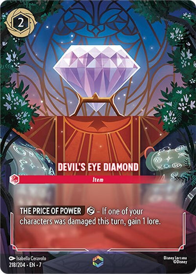 Image for Devil's Eye Diamond (Enchanted) (Archazia's Island) (218/204) - Disney Lorcana