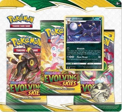 Evolving Skies 3 Pack Blister [Umbreon] (SWSH07)