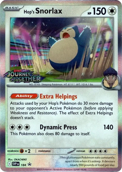 Image for Hop's Snorlax - 184 (Prerelease) (SV: Scarlet & Violet Promo Cards) (184) - Pokemon