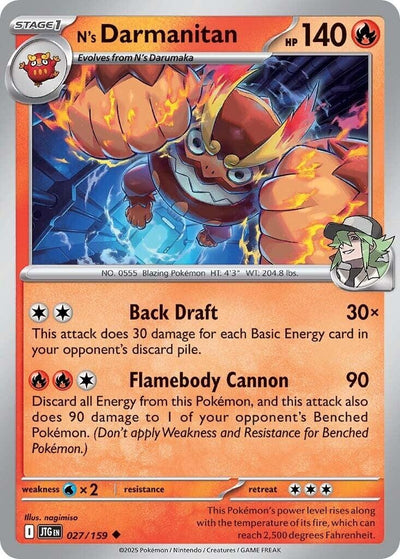 Image for N's Darmanitan (SV09: Journey Together) (027/159) - Pokemon