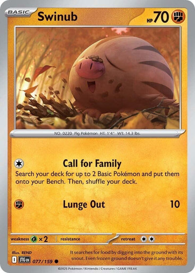 Image for Swinub (SV09: Journey Together) (077/159) - Pokemon