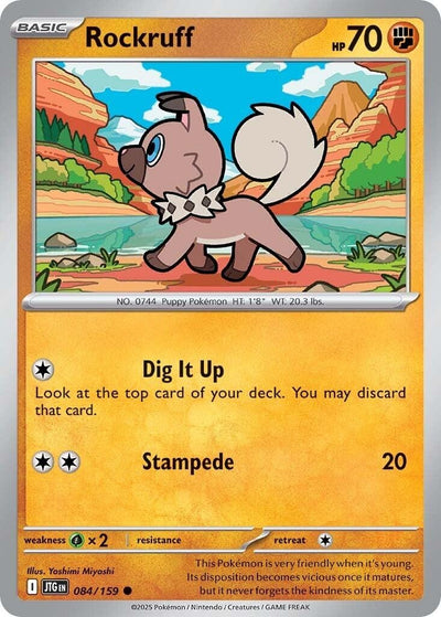 Image for Rockruff (SV09: Journey Together) (084/159) - Pokemon