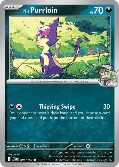 Image for N's Purrloin (SV09: Journey Together) (096/159) - Pokemon