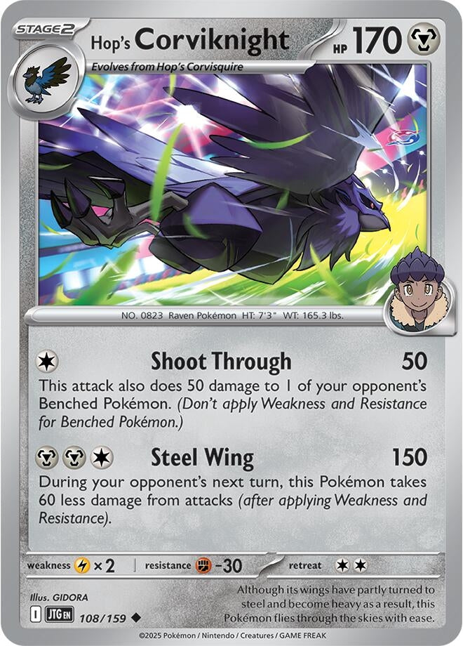 Image for Hop's Corviknight (SV09: Journey Together) (108/159) - Pokemon