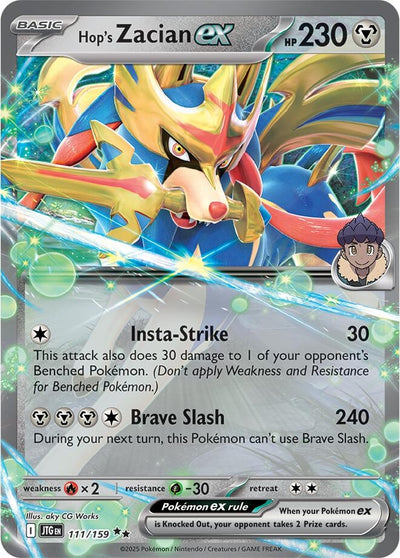 Image for Hop's Zacian ex (SV09: Journey Together) (111/159) - Pokemon