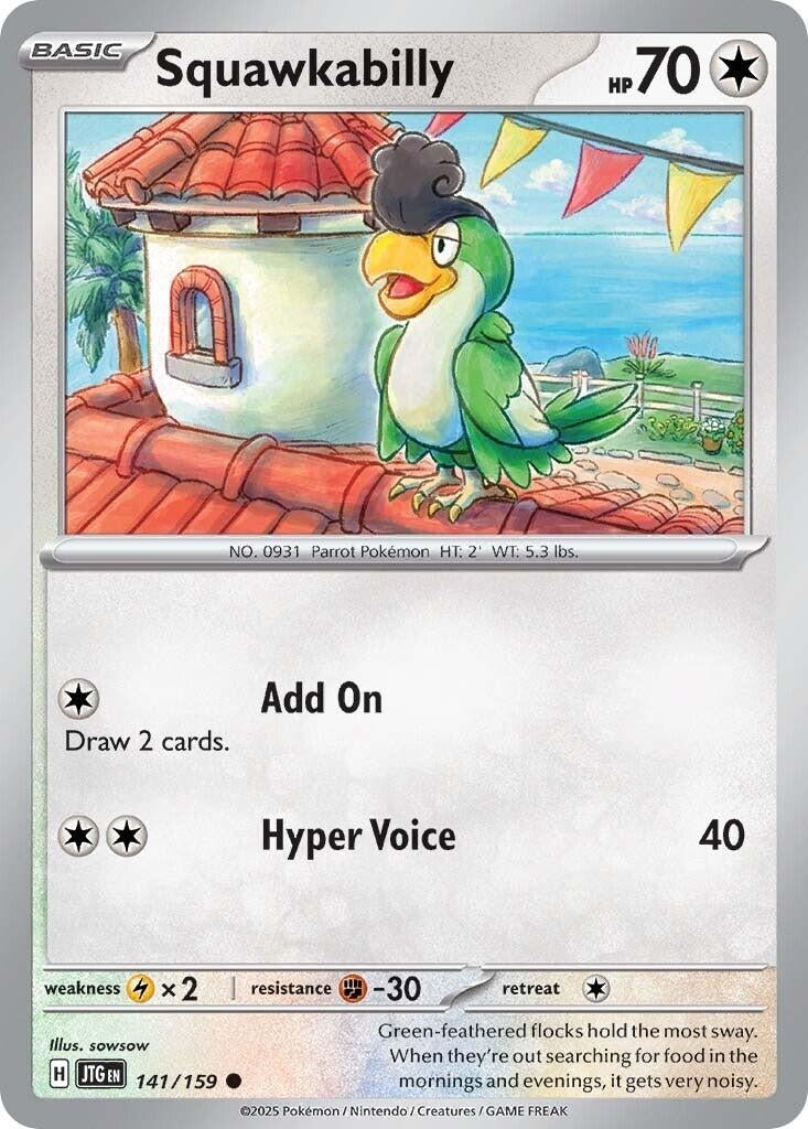 Image for Squawkabilly (SV09: Journey Together) (141/159) - Pokemon