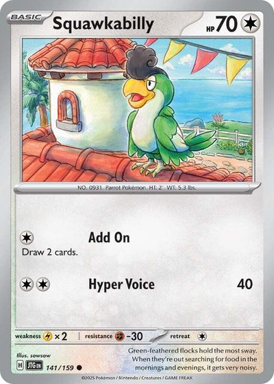 Image for Squawkabilly (SV09: Journey Together) (141/159) - Pokemon