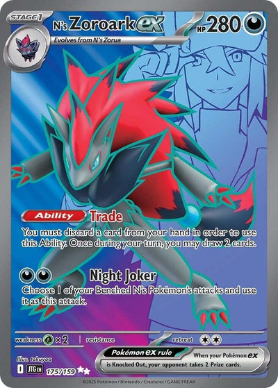 Image for N's Zoroark ex (SV09: Journey Together) (175/159) - Pokemon