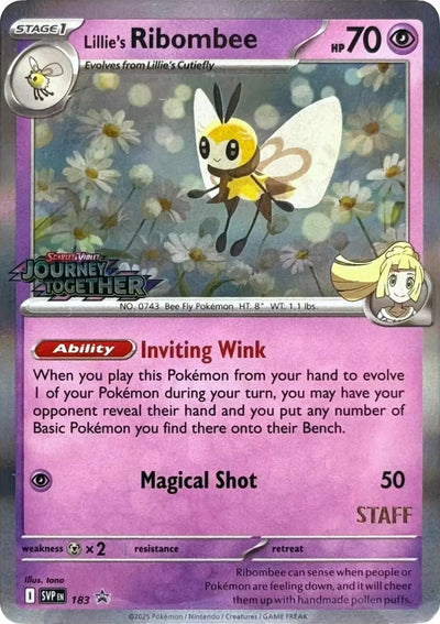 Image for Lillie's Ribombee - 183 (Prerelease) [Staff] (SV: Scarlet & Violet Promo Cards) (183) - Pokemon