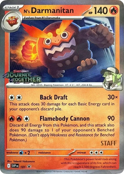 Image for N's Darmanitan - 181 (Prerelease) [Staff] (SV: Scarlet & Violet Promo Cards) (181) - Pokemon