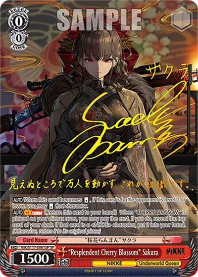 Image for "Resplendent Cherry Blossom" Sakura (SP) (GODDESS OF VICTORY: NIKKE) (NIK/S117-E061SP SP) - Weiss Schwarz