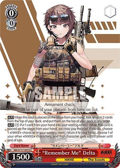 Image for "Remember Me" Delta (GODDESS OF VICTORY: NIKKE) (NIK/S117-E073 C) - Weiss Schwarz