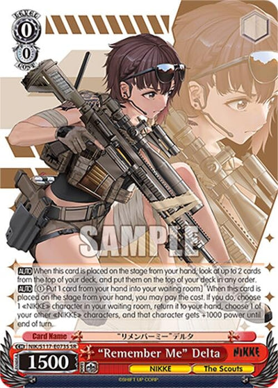 Image for "Remember Me" Delta (SR) (GODDESS OF VICTORY: NIKKE) (NIK/S117-E073S SR) - Weiss Schwarz