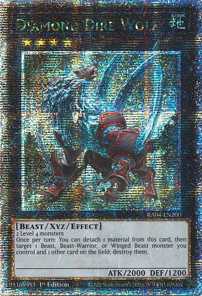 Image for Diamond Dire Wolf (Quarter Century Secret Rare) (Quarter Century Stampede) (RA04-EN200) - YuGiOh