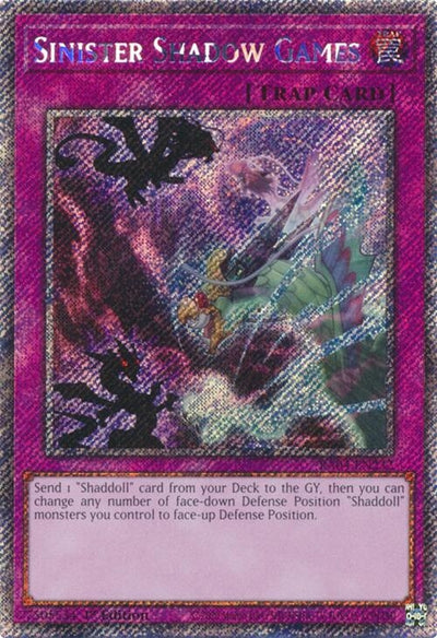 Image for Sinister Shadow Games (Platinum Secret Rare) (Quarter Century Stampede) (RA04-EN232) - YuGiOh