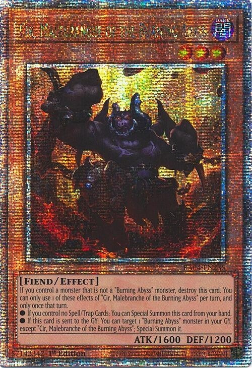 Image for Cir, Malebranche of the Burning Abyss (Quarter Century Secret Rare) (Quarter Century Stampede) (RA04-EN235) - YuGiOh
