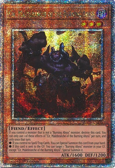 Image for Cir, Malebranche of the Burning Abyss (Quarter Century Secret Rare) (Quarter Century Stampede) (RA04-EN235) - YuGiOh
