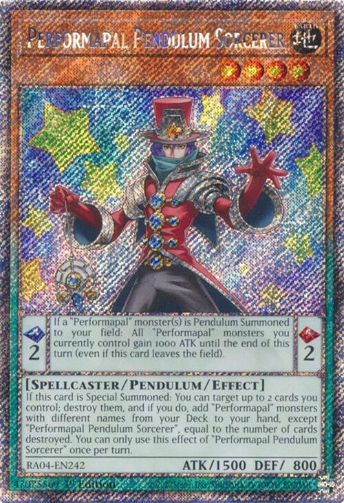 Image for Performapal Pendulum Sorcerer (Platinum Secret Rare) (Quarter Century Stampede) (RA04-EN242) - YuGiOh