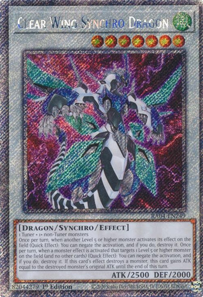 Image for Clear Wing Synchro Dragon (Platinum Secret Rare) (Quarter Century Stampede) (RA04-EN249) - YuGiOh