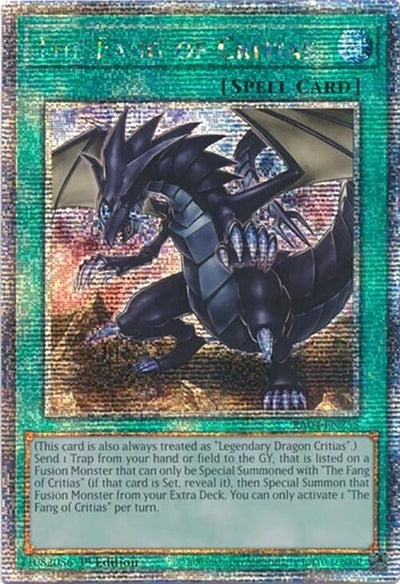 Image for The Fang of Critias (Quarter Century Secret Rare) (Quarter Century Stampede) (RA04-EN255) - YuGiOh