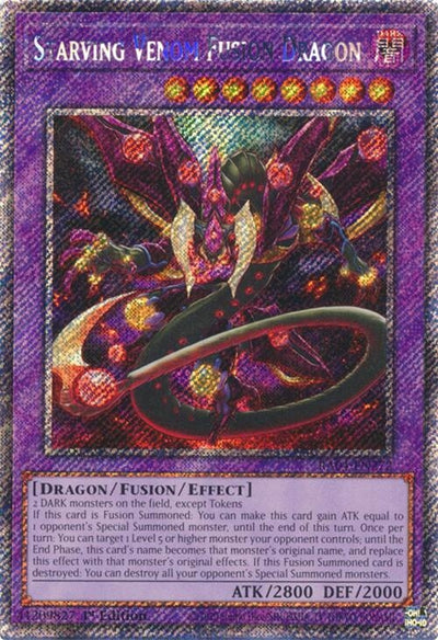 Image for Starving Venom Fusion Dragon (Platinum Secret Rare) (Quarter Century Stampede) (RA04-EN272) - YuGiOh