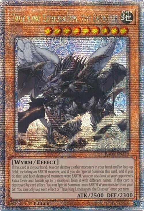 Image for True King Lithosagym, the Disaster (Quarter Century Secret Rare) (Quarter Century Stampede) (RA04-EN275) - YuGiOh
