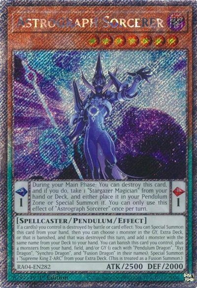 Image for Astrograph Sorcerer (Platinum Secret Rare) (Quarter Century Stampede) (RA04-EN282) - YuGiOh