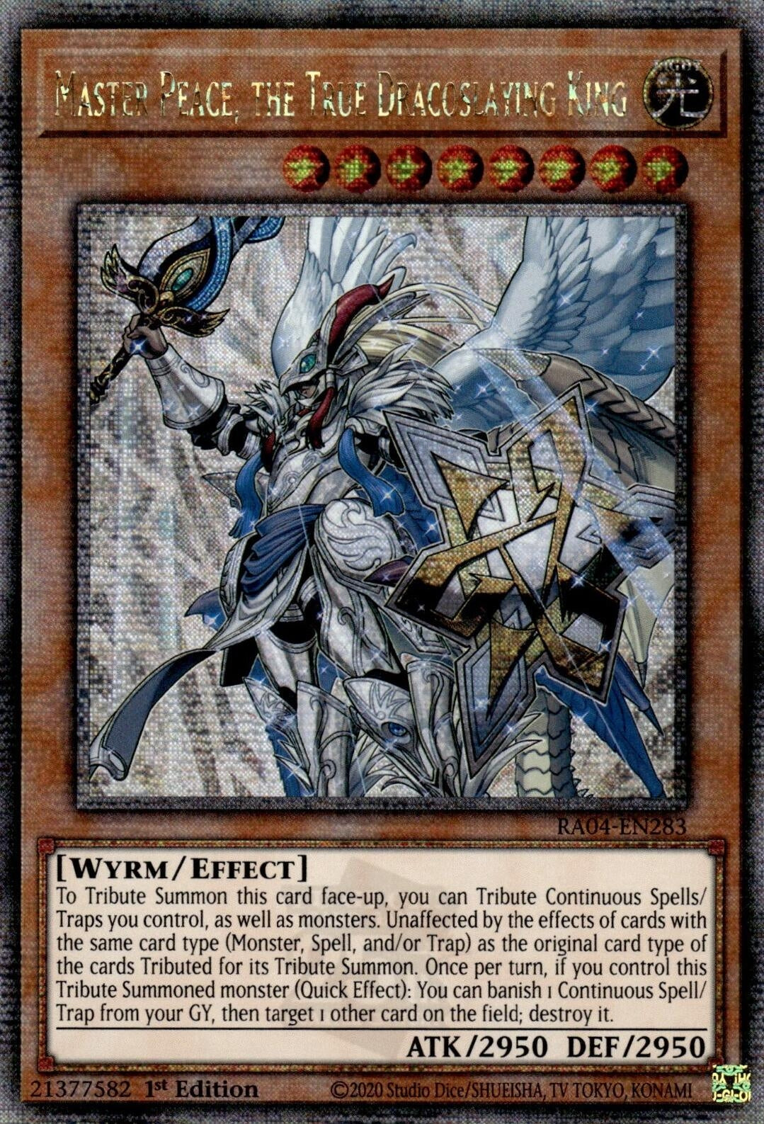 Image for Master Peace, the True Dracoslaying King (Quarter Century Secret Rare) (Quarter Century Stampede) (RA04-EN283) - YuGiOh