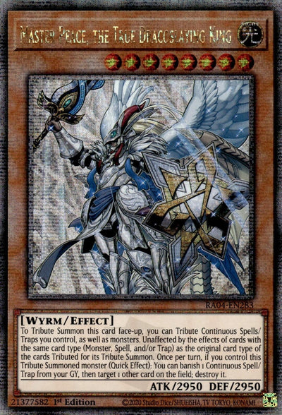 Image for Master Peace, the True Dracoslaying King (Quarter Century Secret Rare) (Quarter Century Stampede) (RA04-EN283) - YuGiOh