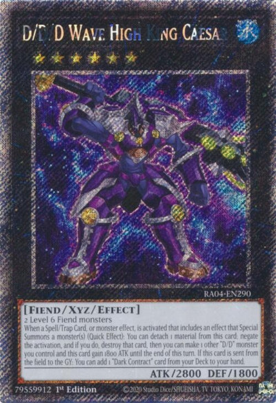Image for D/D/D Wave High King Caesar (Platinum Secret Rare) (Quarter Century Stampede) (RA04-EN290) - YuGiOh