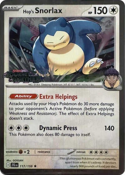 Image for Hop's Snorlax - 117/159 (Cosmos Holo) (SV09: Journey Together) (117/159) - Pokemon