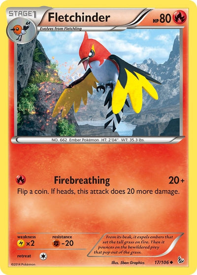 Image for Fletchinder (XY - Flashfire) (17/106) - Pokemon