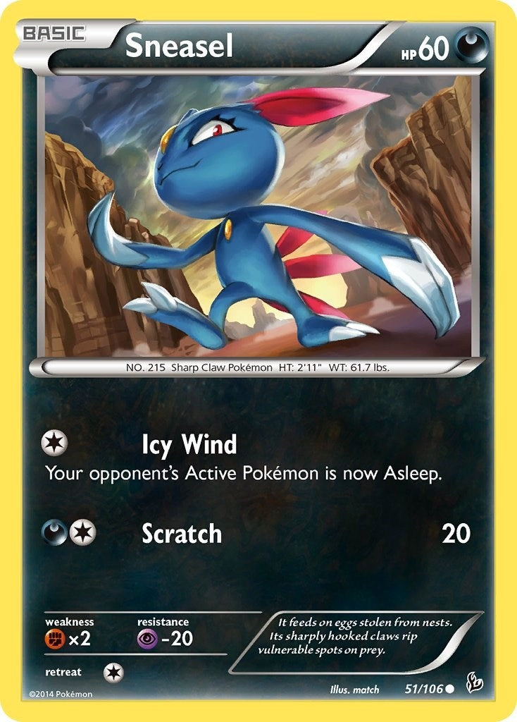 Image for Sneasel (51) (XY - Flashfire) (51/106) - Pokemon