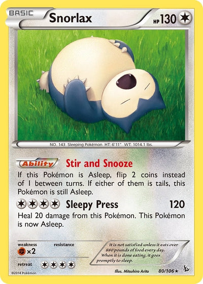 Image for Snorlax (XY - Flashfire) (80/106) - Pokemon