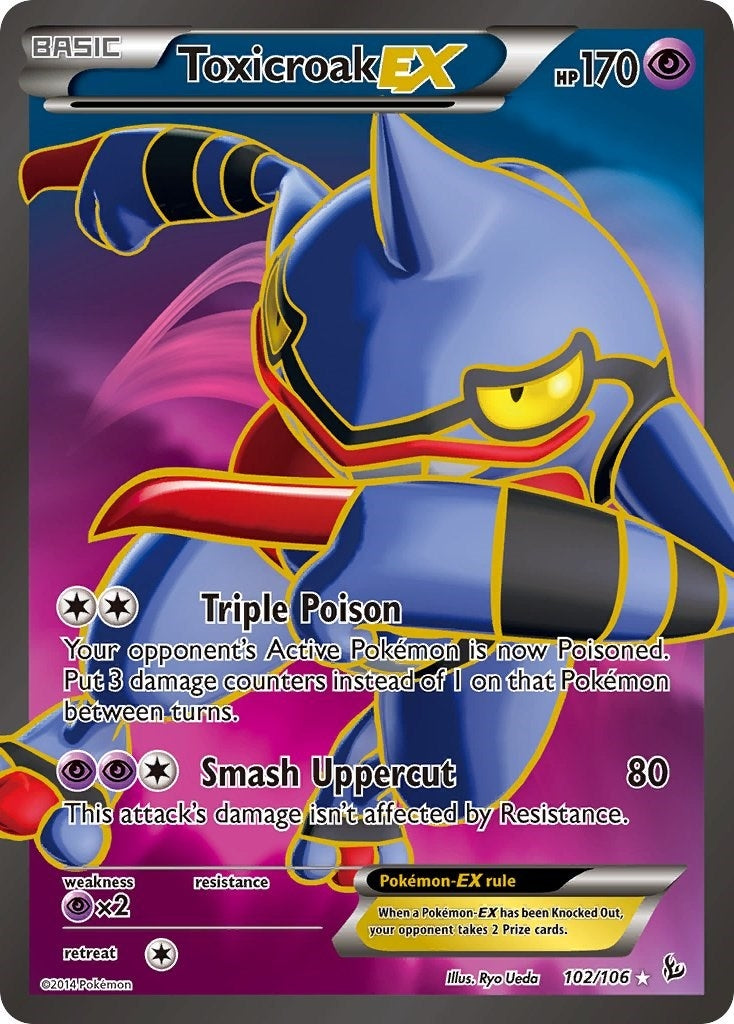 Image for Toxicroak EX (102 Full Art) (XY - Flashfire) (102/106) - Pokemon