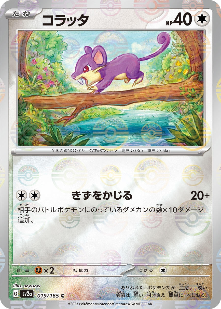 Rattata (Poke Ball Pattern) (019/165) [SV2a: Pokemon Card 151] 