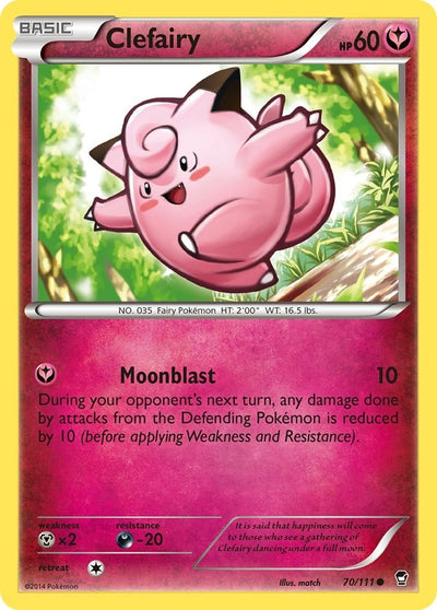 Image for Clefairy (70) (XY - Furious Fists) (70/111) - Pokemon
