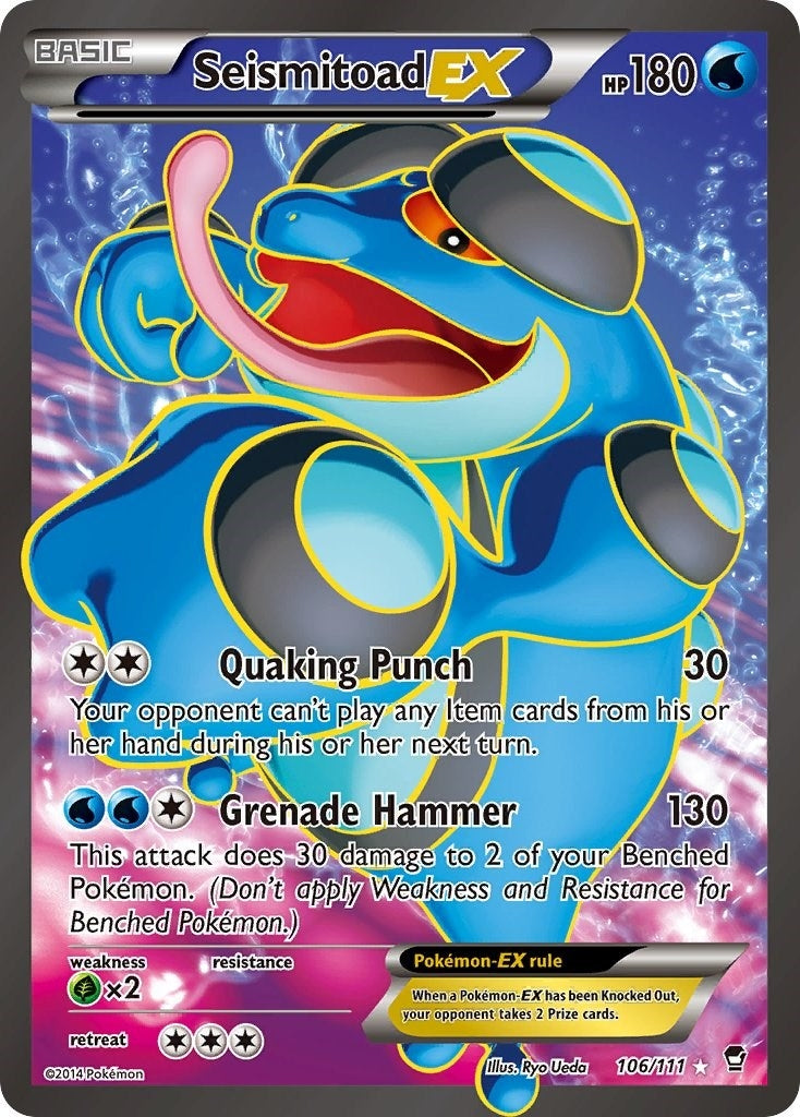Image for Seismitoad EX (106 Full Art) (XY - Furious Fists) (106/111) - Pokemon