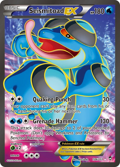Image for Seismitoad EX (106 Full Art) (XY - Furious Fists) (106/111) - Pokemon
