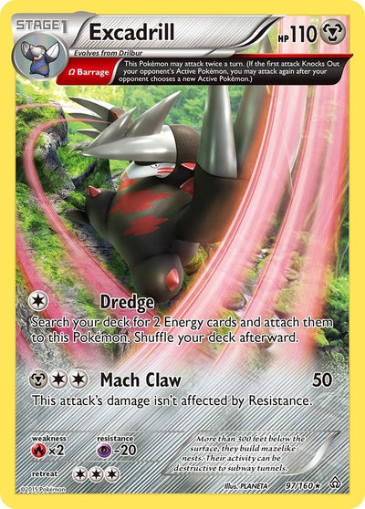 Image for Excadrill (Omega) (XY - Primal Clash) (97/160) - Pokemon