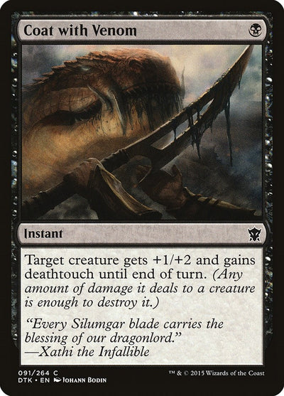 Image for Coat with Venom (Dragons of Tarkir) (91) - Magic: The Gathering
