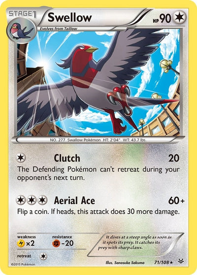 Image for Swellow (71) (XY - Roaring Skies) (71/108) - Pokemon