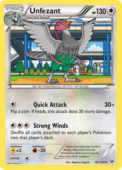 Image for Unfezant (80) (XY - Roaring Skies) (80/108) - Pokemon