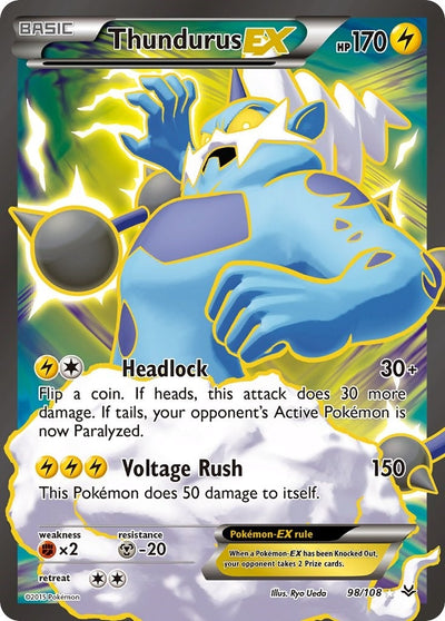 Image for Thundurus EX (98 Full Art) (XY - Roaring Skies) (98/108) - Pokemon